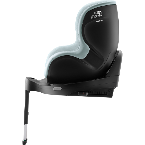 Cadeira auto Britax Römer Dualfix Pro M i-Size com rotação de 360°, tecnologia SICT, 12 posições de reclinação, encosto de cabeça em V, ISOFIX integrado e utilização dos 61 aos 105 cm. Harbor Blue
