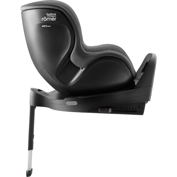 Cadeira auto Britax Römer Dualfix Pro M i-Size com rotação de 360°, tecnologia SICT, 12 posições de reclinação, encosto de cabeça em V, ISOFIX integrado e utilização dos 61 aos 105 cm. Mineral Grey