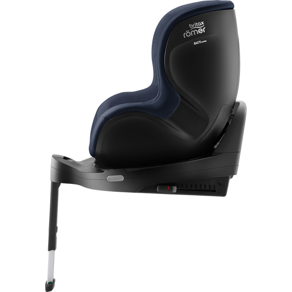 Cadeira auto Britax Römer Dualfix Pro M i-Size com rotação de 360°, tecnologia SICT, 12 posições de reclinação, encosto de cabeça em V, ISOFIX integrado e utilização dos 61 aos 105 cm. Night Blue