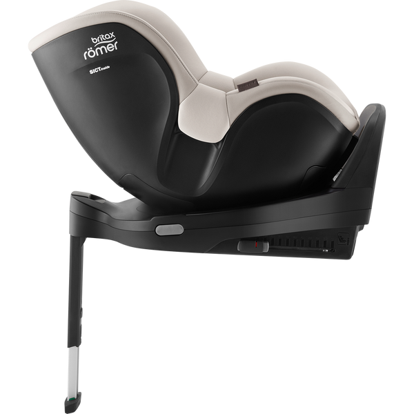 Cadeira auto Britax Römer Dualfix Pro M i-Size com rotação de 360°, tecnologia SICT, 12 posições de reclinação, encosto de cabeça em V, ISOFIX integrado e utilização dos 61 aos 105 cm. Soft Taupe