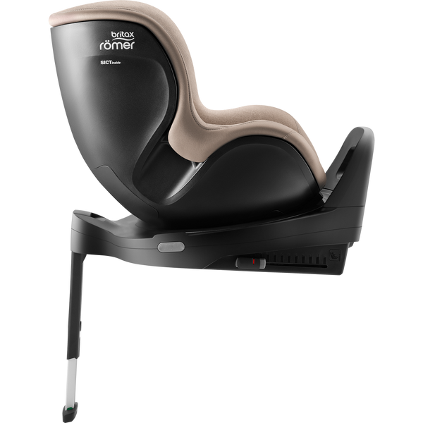 Cadeira auto Britax Römer Dualfix Pro M i-Size com rotação de 360°, tecnologia SICT, 12 posições de reclinação, encosto de cabeça em V, ISOFIX integrado e utilização dos 61 aos 105 cm. Teak