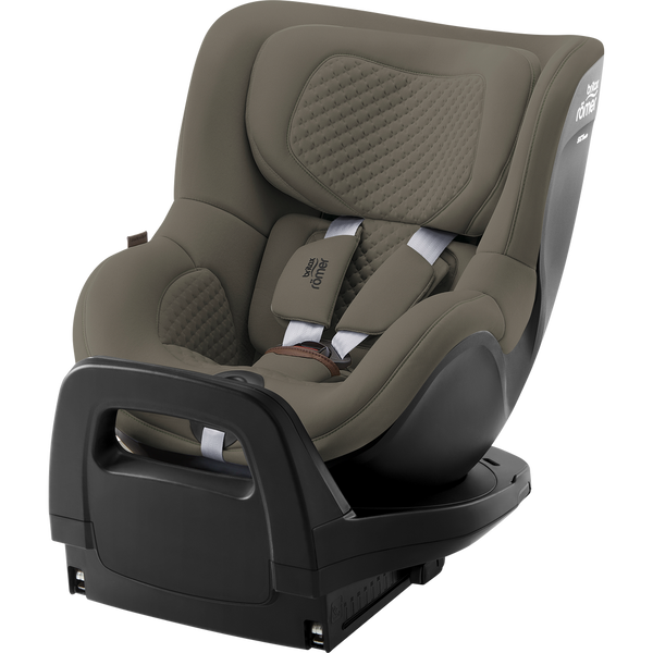 Cadeira auto Britax Römer Dualfix Pro M i-Size com rotação de 360°, tecnologia SICT, 12 posições de reclinação, encosto de cabeça em V, ISOFIX integrado e utilização dos 61 aos 105 cm. Urban Olive