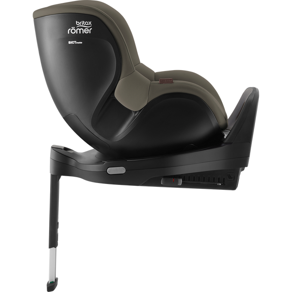 Cadeira auto Britax Römer Dualfix Pro M i-Size com rotação de 360°, tecnologia SICT, 12 posições de reclinação, encosto de cabeça em V, ISOFIX integrado e utilização dos 61 aos 105 cm. Urban Olive