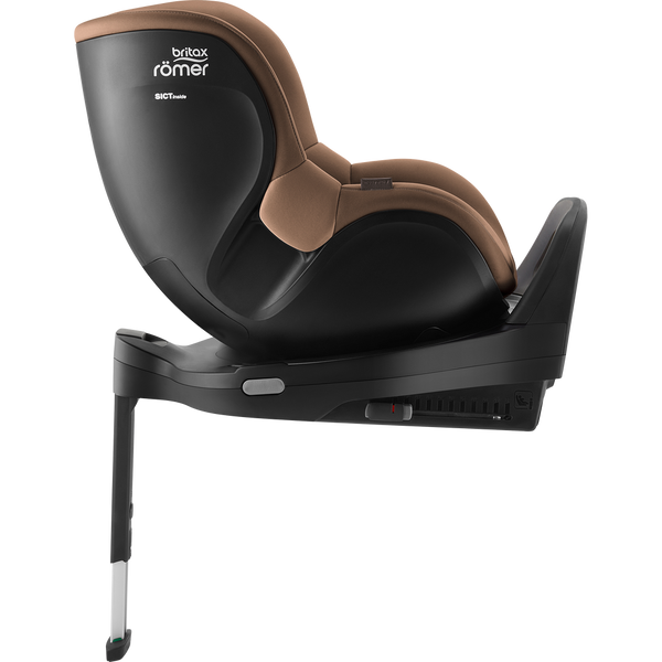 Cadeira auto Britax Römer Dualfix Pro M i-Size com rotação de 360°, tecnologia SICT, 12 posições de reclinação, encosto de cabeça em V, ISOFIX integrado e utilização dos 61 aos 105 cm. Warm Caramel