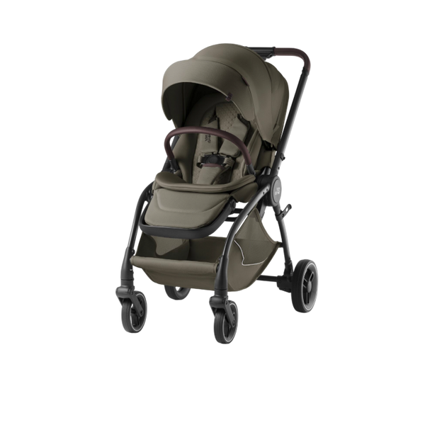 BRITAX RÖMER RIO LUX TRIO + BASE com carrinho Rio Lux, alcofa Rio, cadeira auto Baby-Safe Pro com tecnologia Ergo Recline e base ISOFIX Vario 5Z com rotação de 180°. Sistema de viagem completo desde o nascimento. Olive