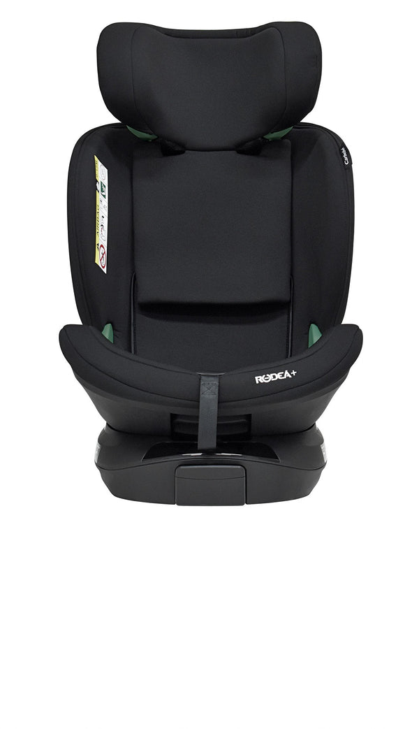 Cadeira auto Carbebé Rodea+ i-Size dos 40 aos 150 cm com rotação 360°, instalação ISOFIX e utilização contra a marcha até aos 105 cm.
Preto e Cinza