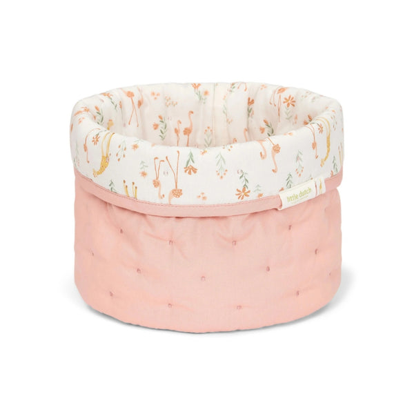 Cesto Médio Little Dutch reversível em algodão orgânico com enchimento em poliéster reciclado, disponível em Blooming Safari.