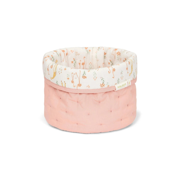 Cesto Pequeno Little Dutch reversível em algodão orgânico com enchimento em poliéster reciclado, disponível em Blooming Safari.