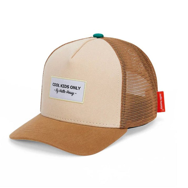 Chapéu para criança Hello Hossy na Cor Iced Coffe frente