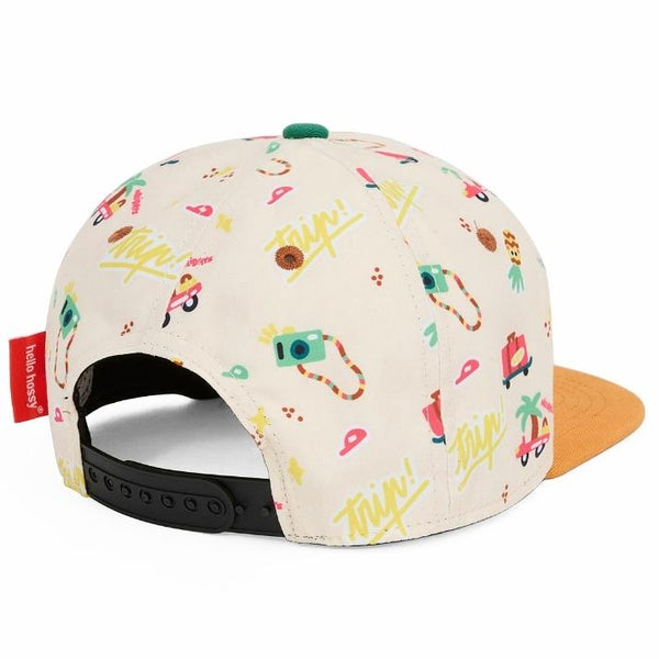 Chapeu Bone Hello Hossy padrão Cool trip cor laranja