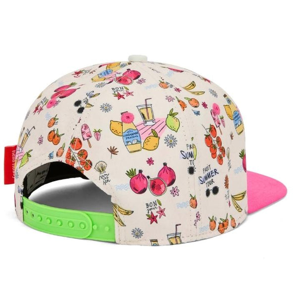 Chapeu Bone Hello Hossy padrão fresh juice cor rosa