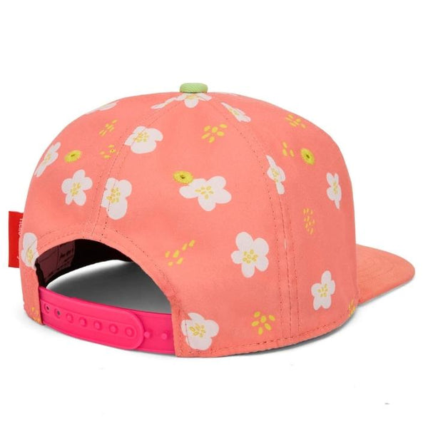 Chapeu Bone para criança Hello Hossy padrão peach bloom rosa