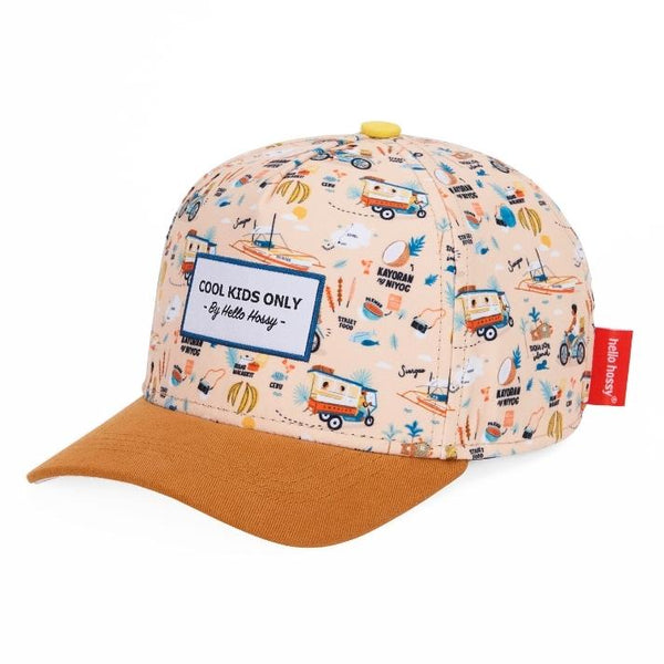 Chapeu Bone para criança Hello Hossy padrão philippines laranja