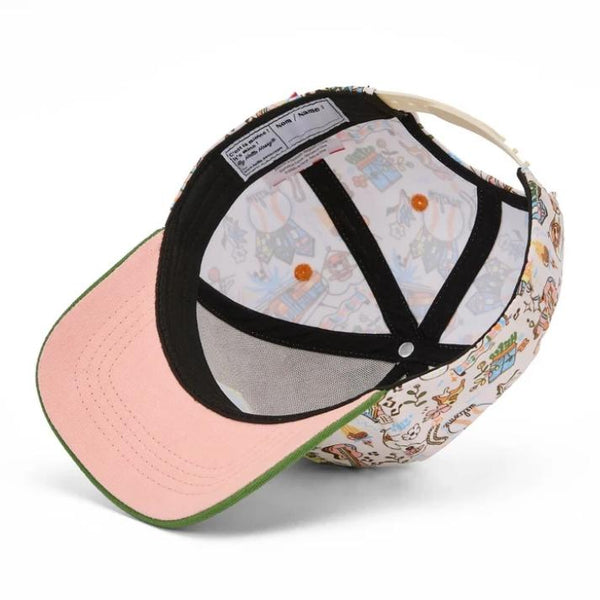 Chapeu Bone para criança Hello Hossy padrão san francisco cor verde