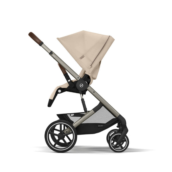 Pack CYBEX Balios S Lux Trio com carrinho de bebé, alcofa Cot S Lux e cadeira auto Cloud G3 para recém-nascidos ALMOND BEIGE