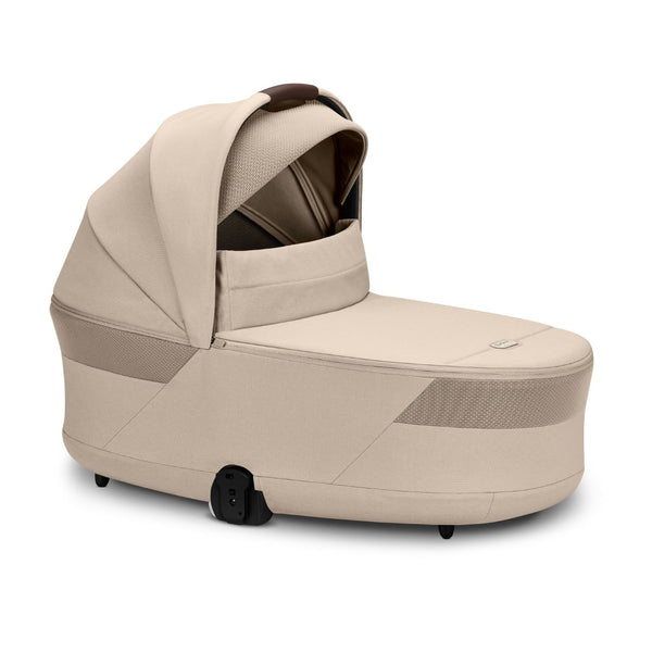 CYBEX Balios S Lux Duo com alcofa Cot S Lux, carrinho de bebé Travel System com suspensão avançada, assento reversível, capota XXL UPF 50+ e utilização desde o nascimento até aos 4 anos. Almond Beige