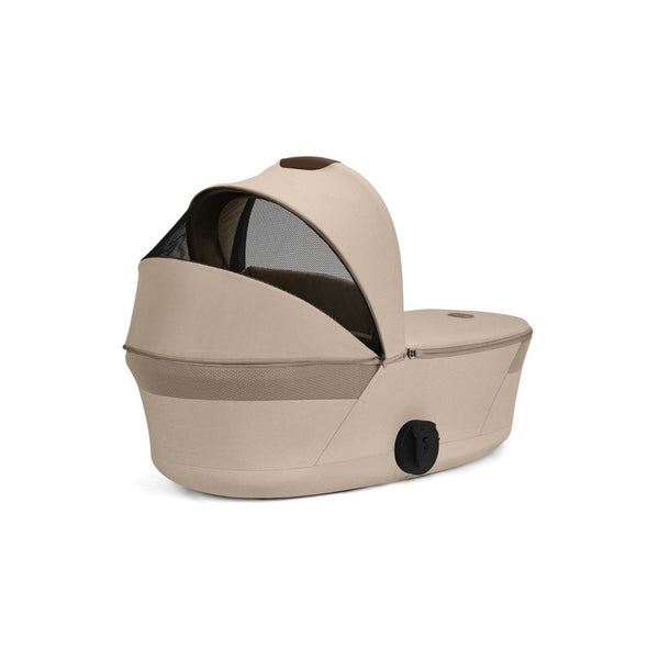 CYBEX Balios S Lux Duo com Alcofa Dobrável, carrinho de bebé com Travel System, fecho compacto, suspensão avançada, assento reversível e alcofa dobrável desde o nascimento até aos 4 anos. Almond Beige