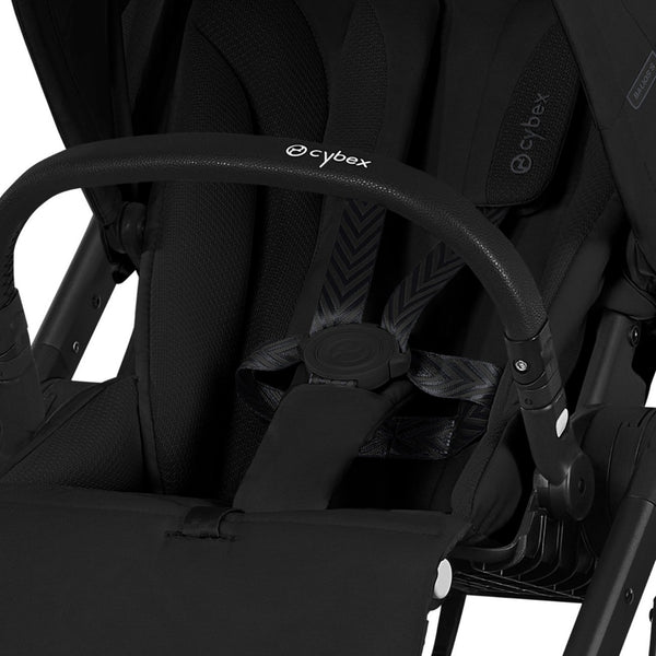 CYBEX Balios S Lux Duo com Alcofa Dobrável, carrinho de bebé com Travel System, fecho compacto, suspensão avançada, assento reversível e alcofa dobrável desde o nascimento até aos 4 anos. Moon Black