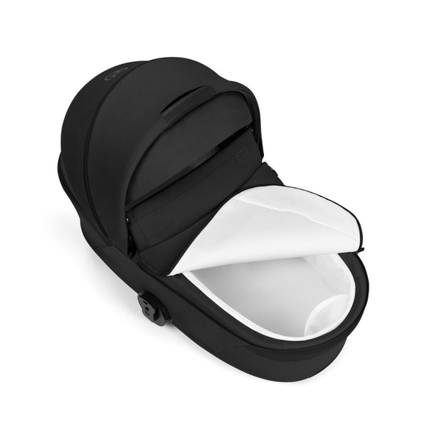 CYBEX Balios S Lux Duo com Alcofa Dobrável, carrinho de bebé com Travel System, fecho compacto, suspensão avançada, assento reversível e alcofa dobrável desde o nascimento até aos 4 anos. Moon Black