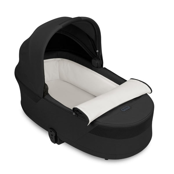 CYBEX Balios S Lux Duo com alcofa Cot S Lux, carrinho de bebé Travel System com suspensão avançada, assento reversível, capota XXL UPF 50+ e utilização desde o nascimento até aos 4 anos. Moon Black