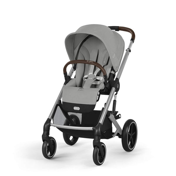 CYBEX BALIOS S LUX PLUS TRIO + BASE com carrinho Balios S Lux, alcofa S Lux, cadeira auto Cloud G Plus com posição horizontal, Base G ISOFIX e adaptadores. Sistema de viagem completo desde o nascimento até aos 22 kg. Stone Grey