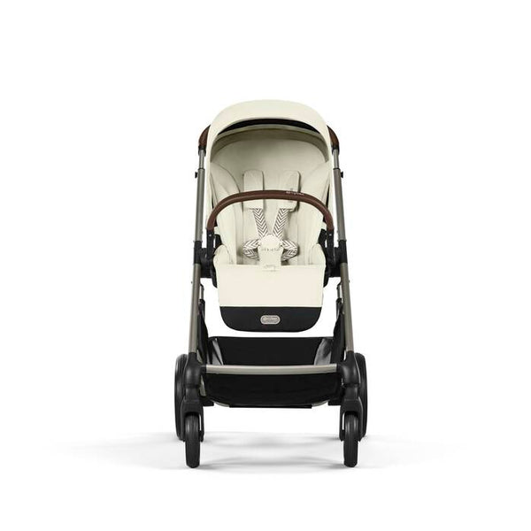 CYBEX BALIOS S LUX TAUPE, carrinho de bebé premium com suspensão avançada, rodas antifuros, reclinação totalmente horizontal, arnês One-Pull e compatibilidade com cadeiras auto CYBEX, Maxi-Cosi e BeSafe desde o nascimento até aos 22 kg. Seashell Beige