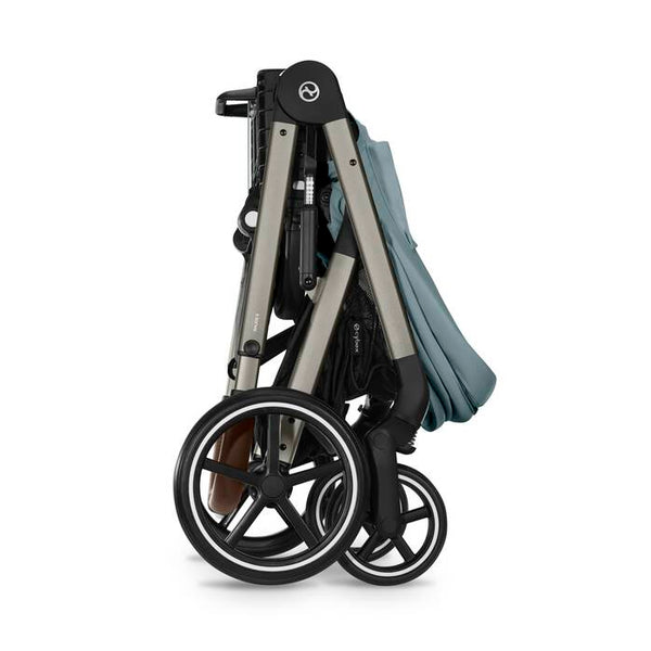 CYBEX BALIOS S LUX TAUPE, carrinho de bebé premium com suspensão avançada, rodas antifuros, reclinação totalmente horizontal, arnês One-Pull e compatibilidade com cadeiras auto CYBEX, Maxi-Cosi e BeSafe desde o nascimento até aos 22 kg.