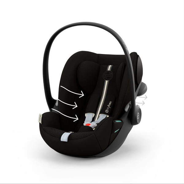 Cadeira auto CYBEX Cloud G3 Plus i-Size para bebé com posição totalmente deitada, ventilação Plus, proteção lateral L.S.P. e compatibilidade com Base G/G3 e Travel System Moon Black