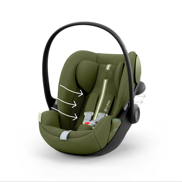 Cadeira auto CYBEX Cloud G3 Plus i-Size para bebé com posição totalmente deitada, ventilação Plus, proteção lateral L.S.P. e compatibilidade com Base G/G3 e Travel System Moss Green