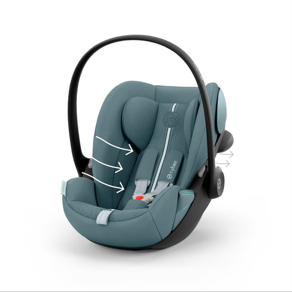 Cadeira auto CYBEX Cloud G3 Plus i-Size para bebé com posição totalmente deitada, ventilação Plus, proteção lateral L.S.P. e compatibilidade com Base G/G3 e Travel System Stormy Blue