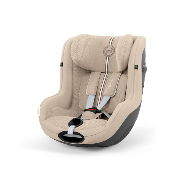 CYBEX Sirona G3 Plus, cadeira auto i-Size com rotação de 360°, tecidos Plus 6 vezes mais respiráveis, proteção lateral L.S.P. e compatível exclusivamente com a Base G3. Almond Beige