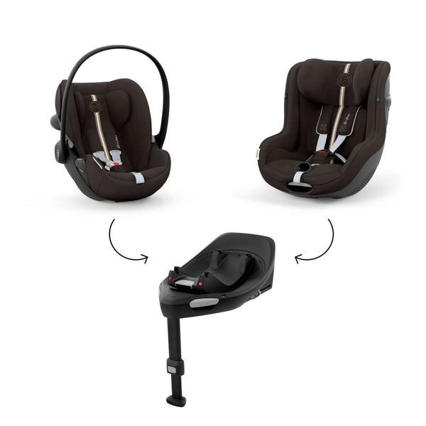 CYBEX Sirona G3 Plus, cadeira auto i-Size com rotação de 360°, tecidos Plus 6 vezes mais respiráveis, proteção lateral L.S.P. e compatível exclusivamente com a Base G3. Chocolate Brown