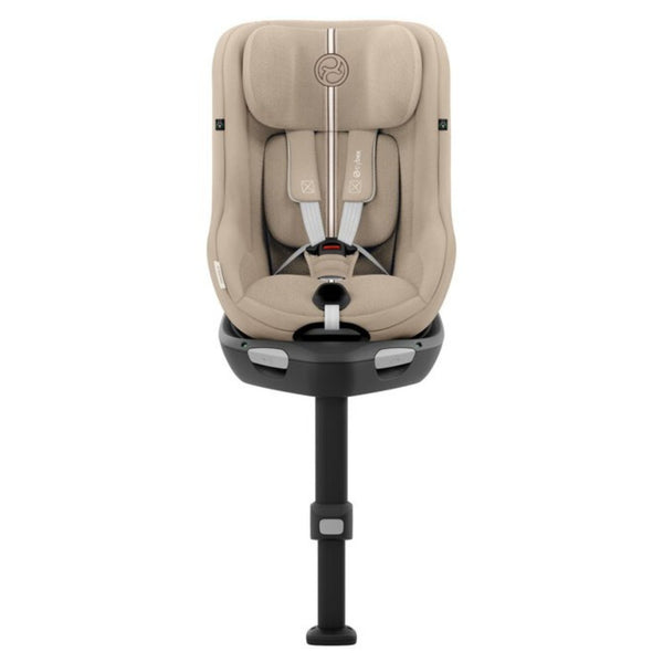 Cadeira auto CYBEX Sirona G Plus i-Size com rotação 360 e proteção lateral na cor Almond beige
