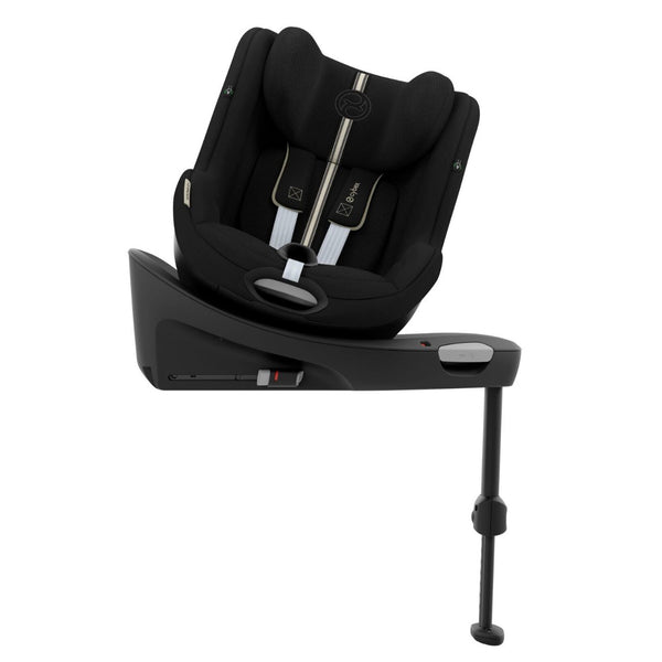 Cadeira auto CYBEX Sirona G Plus i-Size com rotação 360 e proteção lateral na cor Moon Black - preto