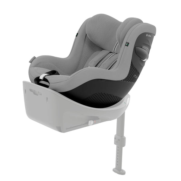 Cadeira auto CYBEX Sirona G Plus i-Size com rotação 360 e proteção lateral na cor stormy grey - cinzento