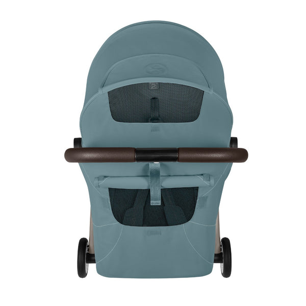 Carrinho de bebé CYBEX Orfeo ultracompacto com reclinação horizontal, arnês One-Pull, compatível com bagagem de mão e Travel System desde o nascimento até aos 22 kg Stormy Blue