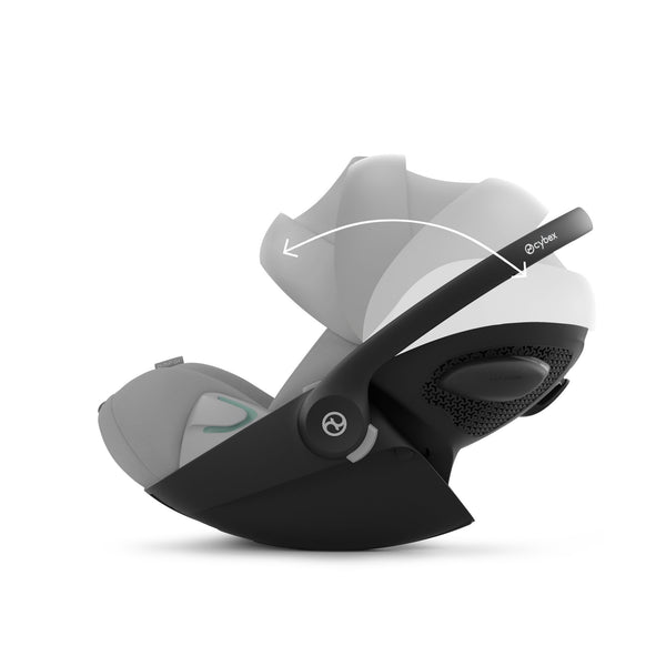 Cadeira auto CYBEX Cloud G Plus i-Size com reclinação totalmente horizontal, tecido em malha respirável, proteção lateral L.S.P., capota UPF50+ e compatível com Base G ISOFIX para bebés dos 40 aos 87 cm.