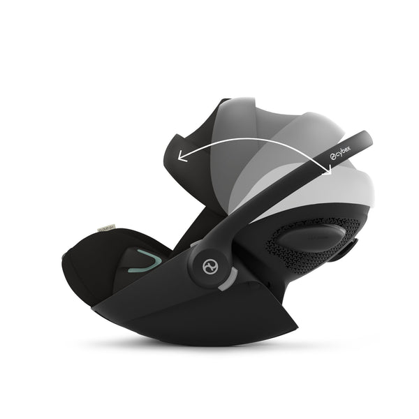 Cadeira auto CYBEX Cloud G Plus i-Size com reclinação totalmente horizontal, tecido em malha respirável, proteção lateral L.S.P., capota UPF50+ e compatível com Base G ISOFIX para bebés dos 40 aos 87 cm.