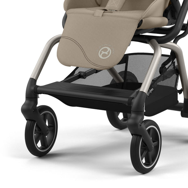 CYBEX EEZY S TWIST+ 2 TAUPE, carrinho de bebé compacto com assento rotativo de 360°, rodas todo-o-terreno, arnês One-Pull, fecho com uma mão e compatibilidade com cadeiras auto CYBEX, Maxi-Cosi e BeSafe desde o nascimento até aos 22 kg. Almond Beige
