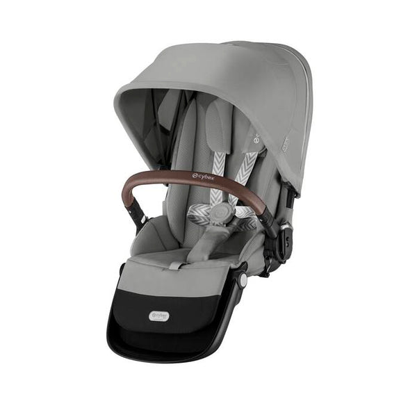CYBEX GAZELLE S DUPLO SILVER, carrinho duplo com duas unidades de assento incluídas, mais de 20 configurações, arnês One-Pull, fecho compacto, grande capacidade de arrumação e compatibilidade com alcofas e cadeiras auto CYBEX, BeSafe e Maxi-Cosi.