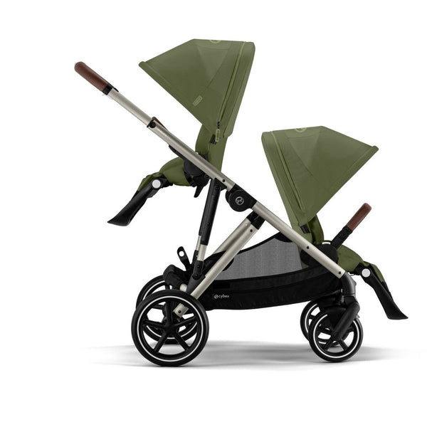 CYBEX GAZELLE S TAUPE, carrinho modular para uma ou duas crianças com mais de 20 configurações, arnês One-Pull, fecho compacto, capacidade de carga até 23 kg e compatibilidade com alcofas, cadeiras auto e acessórios Gazelle S. Moss Green