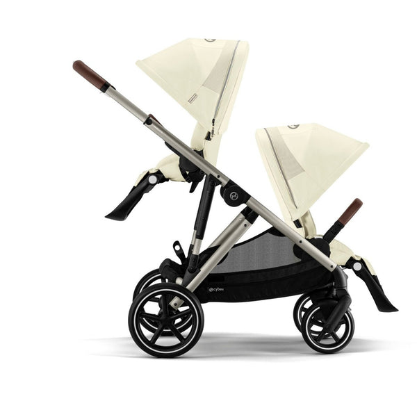 CYBEX GAZELLE S TAUPE, carrinho modular para uma ou duas crianças com mais de 20 configurações, arnês One-Pull, fecho compacto, capacidade de carga até 23 kg e compatibilidade com alcofas, cadeiras auto e acessórios Gazelle S. Seashell Beige