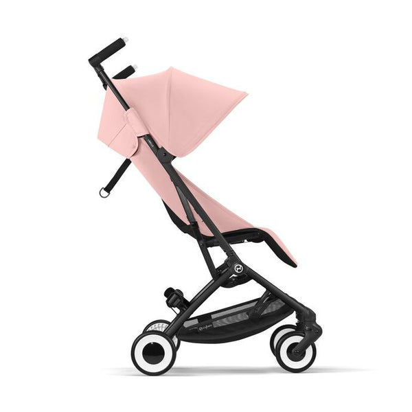 CYBEX LIBELLE SILVER, carrinho de bebé ultracompacto de 6 kg, compatível com bagagem de mão, preparado para Travel System, com arnês ajustável de um puxão e utilização desde o nascimento até aos 22 kg. Candy Pink