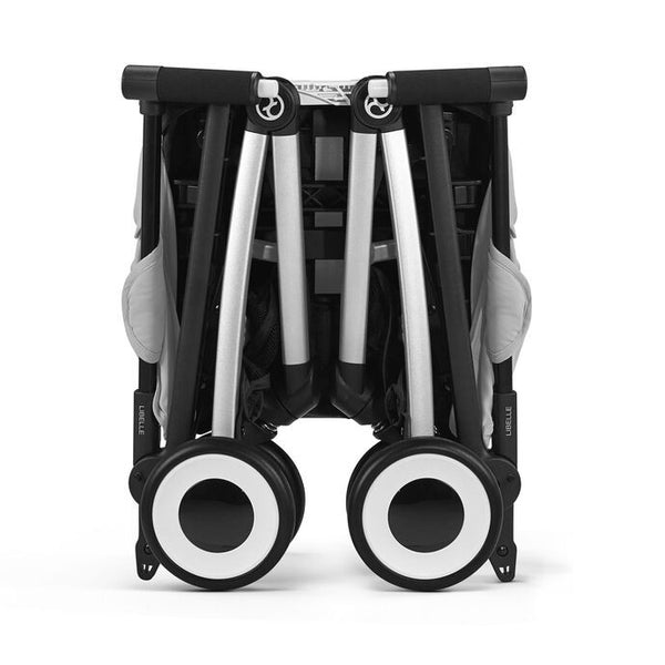 CYBEX LIBELLE SILVER, carrinho de bebé ultracompacto de 6 kg, compatível com bagagem de mão, preparado para Travel System, com arnês ajustável de um puxão e utilização desde o nascimento até aos 22 kg. Fog Grey