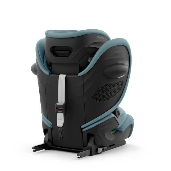 Cadeira auto CYBEX Pallas G3 Plus 2 em 1 com almofada de segurança, encosto de cabeça reclinável, sistema L.S.P. Plus, ventilação completa e utilização dos 76 aos 150 cm. Stormy Blue