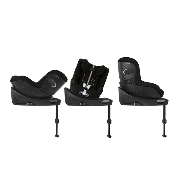 Cadeira auto CYBEX Sirona Gi Plus i-Size com rotação de 360°, tecido Plus respirável, proteção lateral L.S.P., reclinação em 5 posições e utilização desde o nascimento até aos 105 cm. Moon Black
