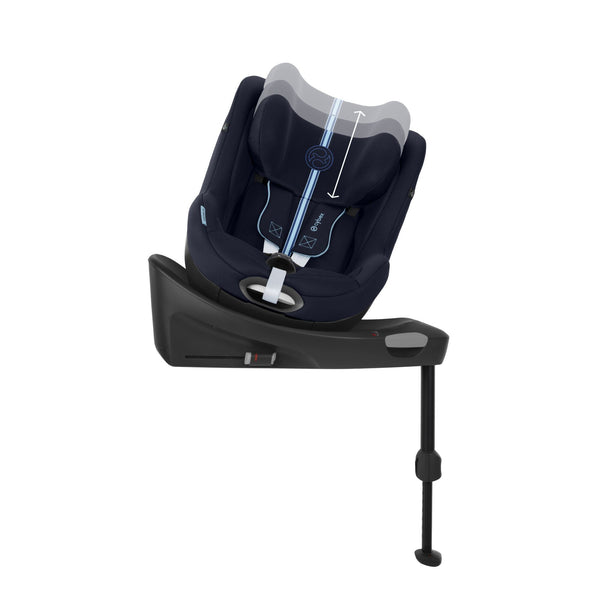 Cadeira auto CYBEX Sirona Gi Plus i-Size com rotação de 360°, tecido Plus respirável, proteção lateral L.S.P., reclinação em 5 posições e utilização desde o nascimento até aos 105 cm. Ocean Blue