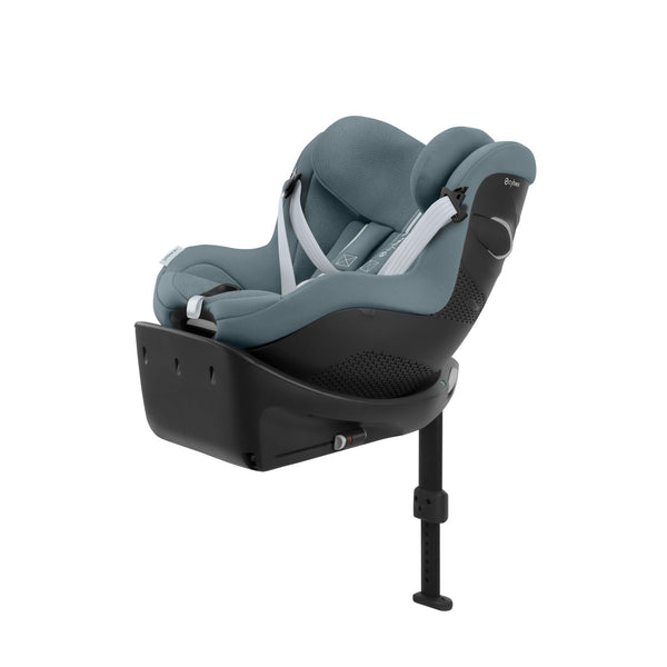Cadeira auto CYBEX Sirona Gi Plus i-Size com rotação de 360°, tecido Plus respirável, proteção lateral L.S.P., reclinação em 5 posições e utilização desde o nascimento até aos 105 cm. Stormy Blue