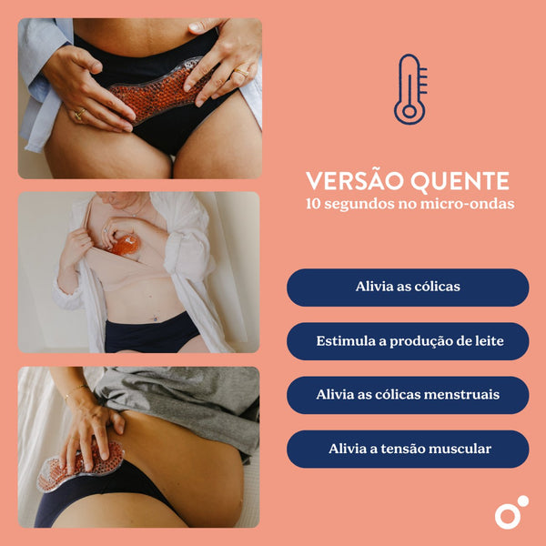 Almofada Pós-parto de Gel Calmante Doomoo para terapia de frio e calor, concebida para aliviar o períneo, hemorroidas, cicatrizes, dores pós-parto e desconfortos da amamentação.