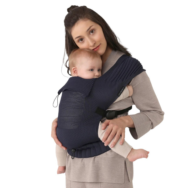 Marsúpio Flybaby ergonómico em tecido 3D Knit respirável, ultraleve, ajustável e adequado desde o nascimento até aos 15 kg cor oxford